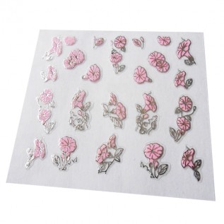 Наклейки на самоклеющейся основе "Pink Flower" 3D NR13