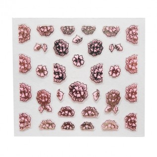 Наклейки на самоклеющейся основе "Pink Flower" 3D NR23 Наклейки на самоклеющейся основе "Pink Flower" 3D NR23