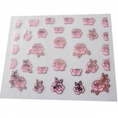 Наклейки на самоклеющейся основе "Pink Flower" 3D NR03