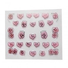 Наклейки на самоклеющейся основе "Pink Flower" 3D NR24