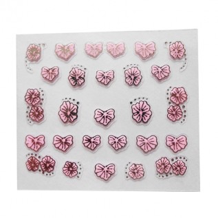 Наклейки на самоклеющейся основе "Pink Flower" 3D NR24 Наклейки на самоклеющейся основе "Pink Flower" 3D NR24