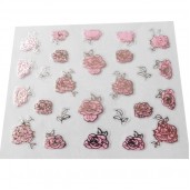 Наклейки на самоклеющейся основе "Pink Flower" 3D NR04
