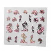 Наклейки на самоклеющейся основе "Pink Flower" 3D NR15