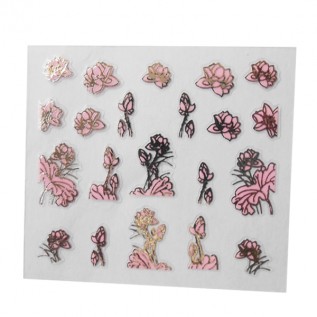 Наклейки на самоклеющейся основе "Pink Flower" 3D NR15