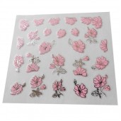 Наклейки на самоклеющейся основе "Pink Flower" 3D NR05