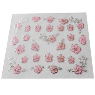 Наклейки на самоклеющейся основе "Pink Flower" 3D NR06