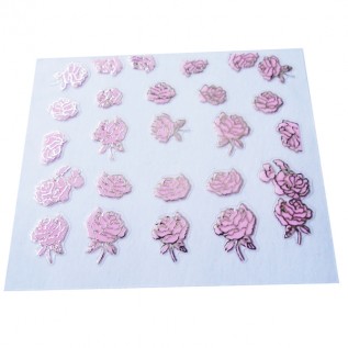 Наклейки на самоклеющейся основе "Pink Flower" 3D NR07 Наклейки на самоклеющейся основе "Pink Flower" 3D NR07