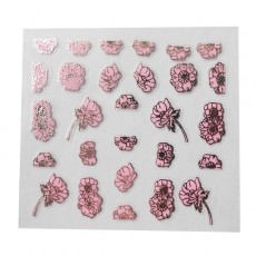 Наклейки на самоклеющейся основе "Pink Flower" 3D NR18