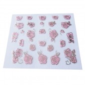 Наклейки на самоклеющейся основе "Pink Flower" 3D NR08