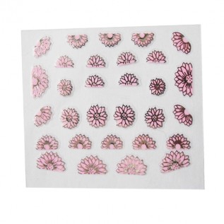Наклейки на самоклеющейся основе "Pink Flower" 3D NR19 Наклейки на самоклеющейся основе "Pink Flower" 3D NR19
