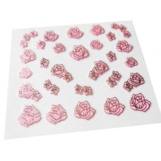 Наклейки на самоклеющейся основе "Pink Flower" 3D NR01
