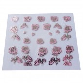 Наклейки на самоклеющейся основе "Pink Flower" 3D NR10