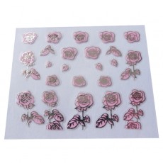 Наклейки на самоклеющейся основе "Pink Flower" 3D NR10