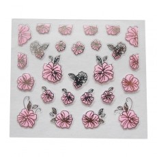 Наклейки на самоклеющейся основе "Pink Flower" 3D NR20