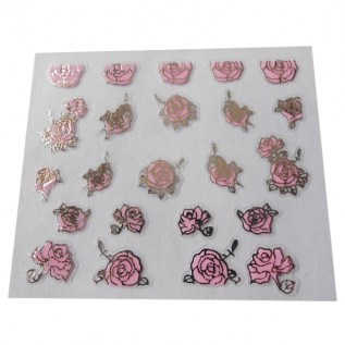 Наклейки на самоклеющейся основе "Pink Flower" 3D NR11 Наклейки на самоклеющейся основе "Pink Flower" 3D NR11