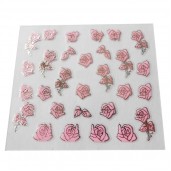 Наклейки на самоклеющейся основе "Pink Flower" 3D NR12