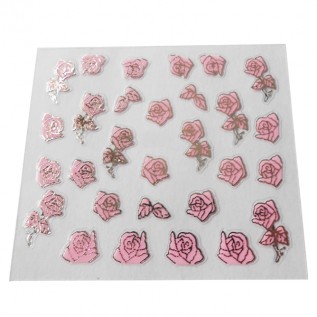 Наклейки на самоклеющейся основе "Pink Flower" 3D NR12