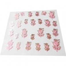 Наклейки на самоклеющейся основе "Pink Flower" 3D NR02