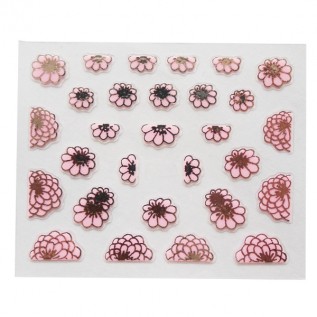 Наклейки на самоклеющейся основе "Pink Flower" 3D NR22
